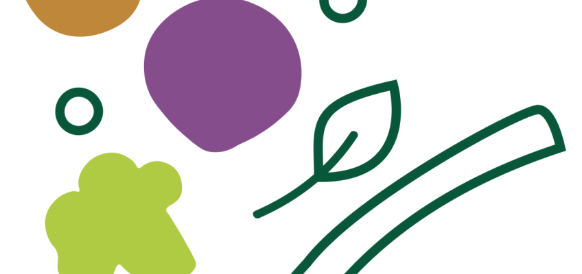 piirros, jossa lusikka ja kasviksia