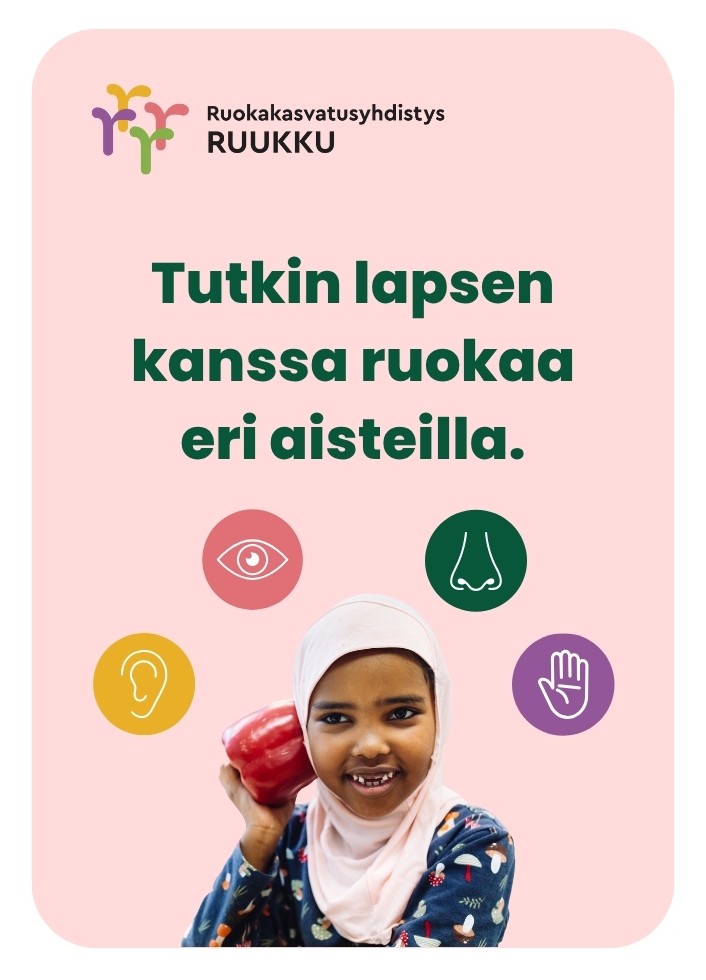 Tutkin lapsen kanssa ruokaa eri aisteilla