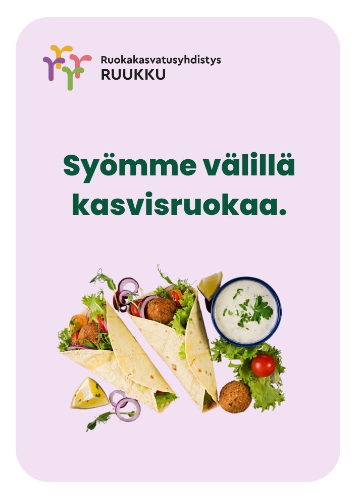 Syömme välillä kasvisruokaa