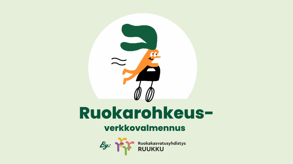 Ruokarohkeus-verkkovalmennus by Ruokakasvatusyhdistys Ruukku ry. Brändikuva